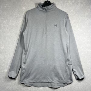 New Veil Garments Spark 1/2 Half Zip Pullover Top Women’s Large Gray Stretch